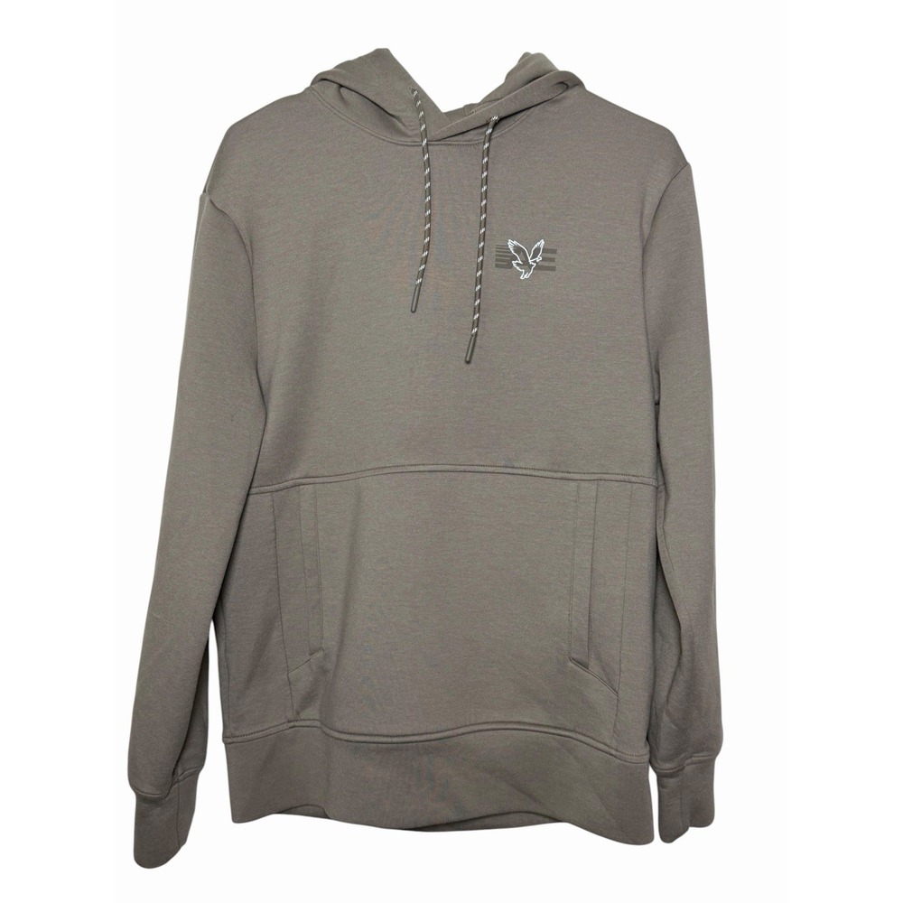 American Eagle Performance Hoodie Men's Small Khaki Green Pullover Lounge